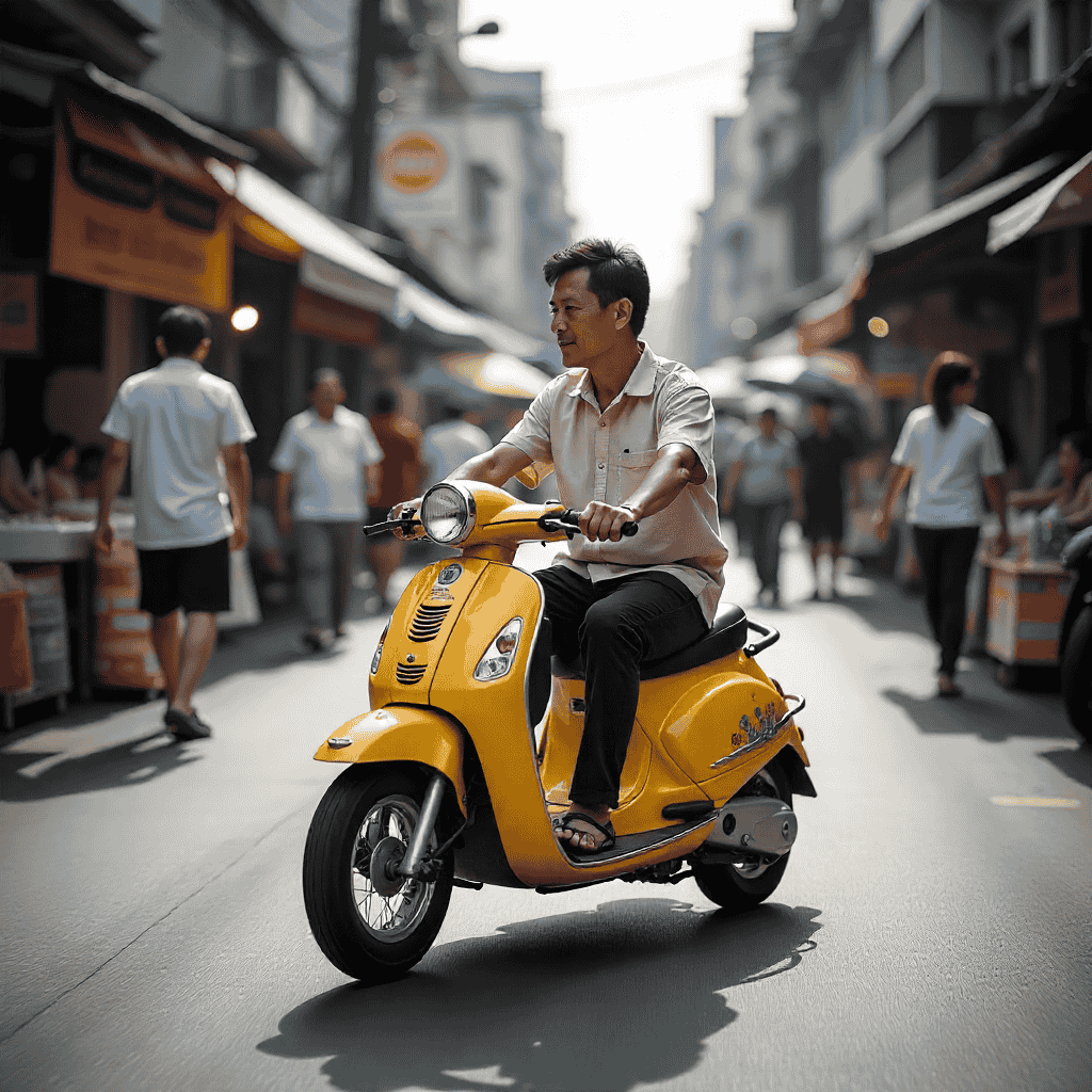 Candid photo of a rider enjoying a 3-wheel electric bike on a sunny day, showcasing stability, comfort, and ease for everyday travel.