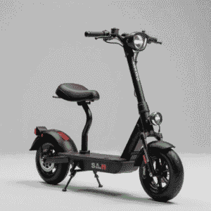 Modern rider cruising on one of the best electric scooters in 2025 through a U.S. city street, showcasing sleek design, LED lights, and urban mobility.