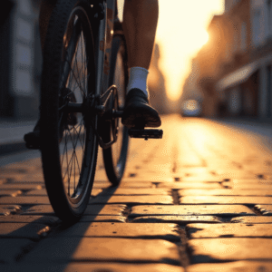 A rider uses E-bike pedals for better control, comfort, and longer rides.